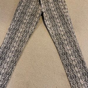 Pair of snake print jeans